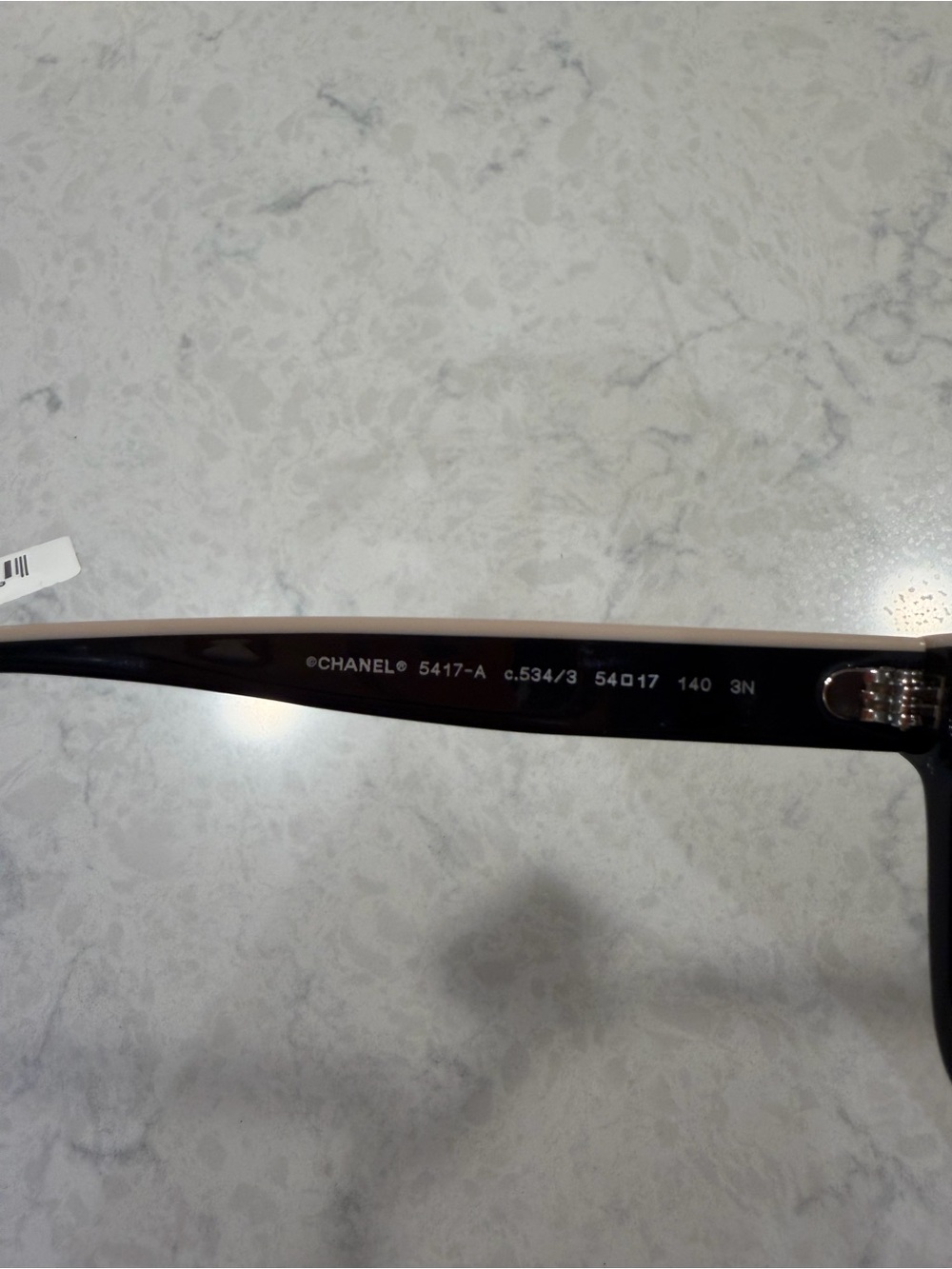 Chanel Square Sunglasses - Black with Beige trim - New with tags - Picture 8 of 11